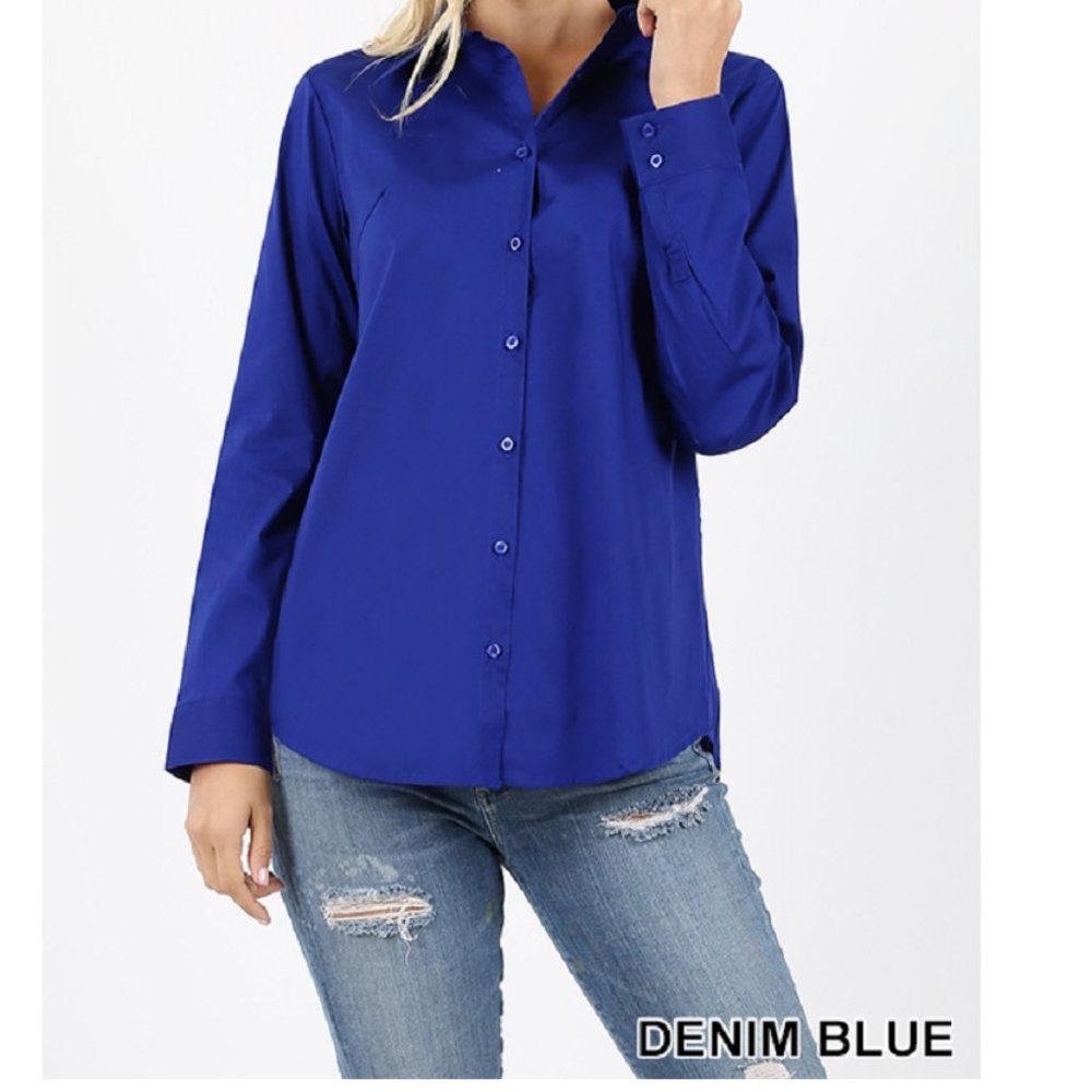 Classic Buttoned Down Dress Shirt - Formal Office Shirt